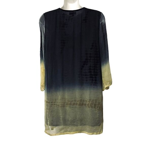 NOVICA Tie-Dye Beaded Viscose Tunic Top S - Picture 9 of 12